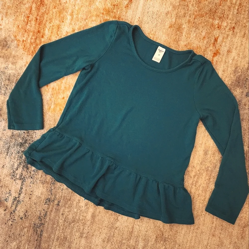 OshKosh Bgosh Long Sleeve Knit Peplum Top